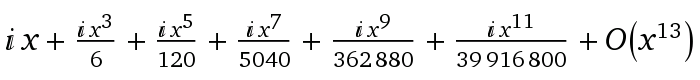 sinus (i*x)